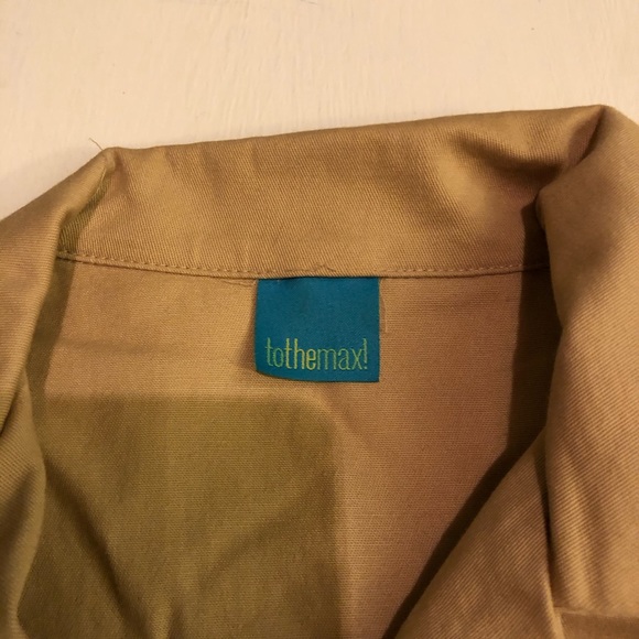 Vintage | Khaki Button Down Collared Mini Dress - Picture 3 of 13